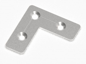 Flat L-shaped square Model Cetak 3D