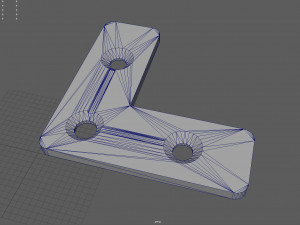 Flat L-shaped square Model Cetak 3D