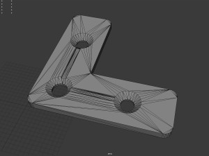 Flat L-shaped square Model Cetak 3D