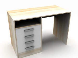 Desk table with drawers 3D Model