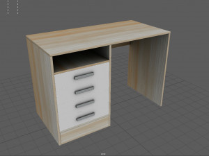 Desk table with drawers 3D 모델