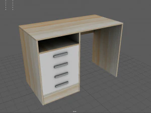 Desk table with drawers 3D Model