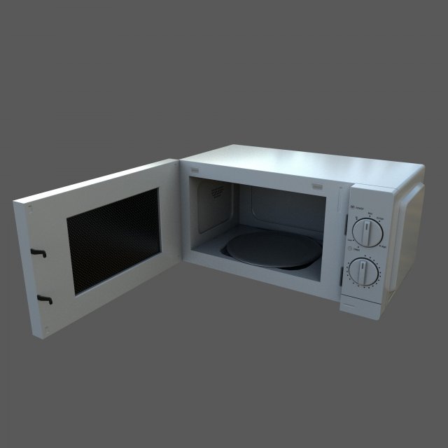 Microwave 3D Model .c4d .max .obj .3ds .fbx .stl .blend 