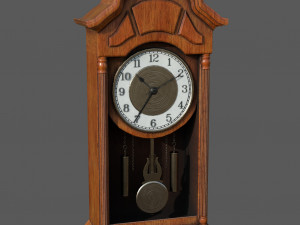 Wall clock with pendulum 3D 模型