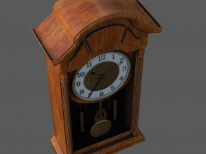 Wall clock with pendulum Modèle 3D