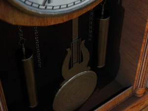 Wall clock with pendulum 3D Model