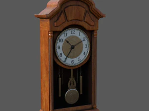 Wall clock with pendulum 3D Model