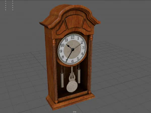 Wall clock with pendulum 3D Model