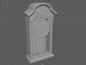 Wall clock with pendulum 3D Model