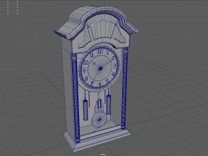 Wall clock with pendulum Modèle 3D