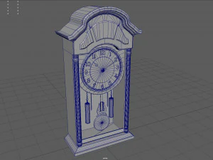 Wall clock with pendulum 3D Model