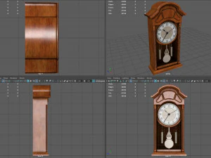 Wall clock with pendulum 3D Model