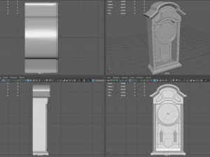 Wall clock with pendulum Modèle 3D