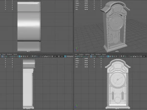 Wall clock with pendulum 3D Model