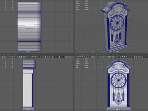 Wall clock with pendulum Modèle 3D