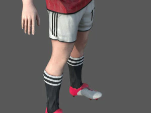 Male Football Player 3D Model