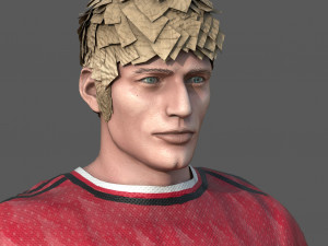 Male Football Player 3Dモデル