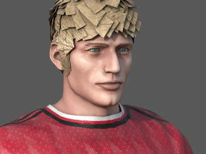 Male Football Player 3D Model