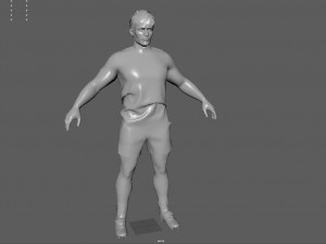 Male Football Player 3Dモデル