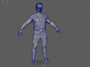 Male Football Player 3D Model