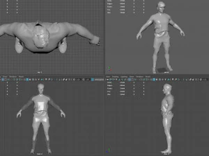 Male Football Player 3D Model
