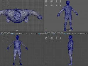 Male Football Player 3D Model