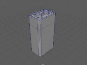 9v Battery 3D Model