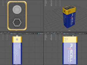 9v Battery 3D Model