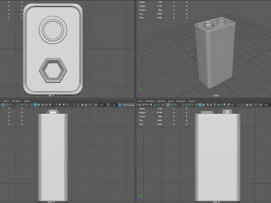 9v Battery 3D Model