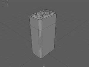 9v Battery 3D Model