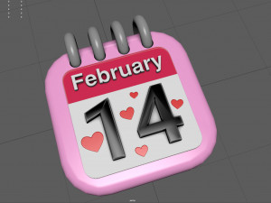 Valentine day calendar Modelo 3D