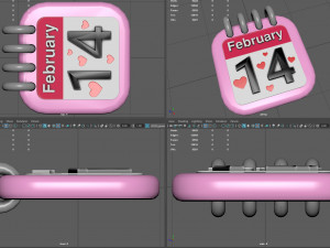 Valentine day calendar Modelo 3D