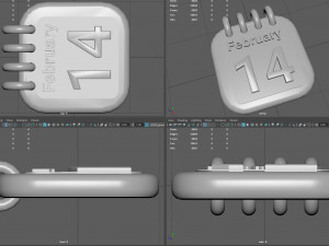 Valentine day calendar Modelo 3D