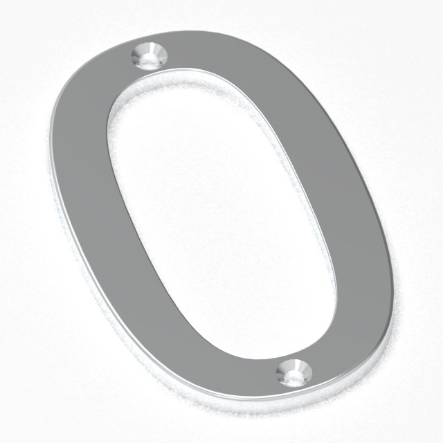 Number 0 3D Baskı Modeli .c4d .max .obj .3ds .fbx .stl .blend 