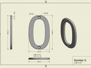 Number 0 3D Baskı Modeli