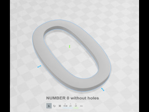Number 0 3D Baskı Modeli