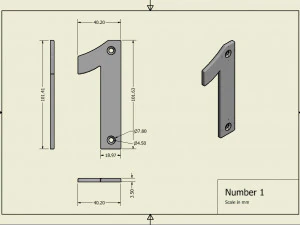 Numero 1 Modello di stampa 3D