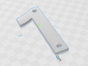 Number 1 Modelo de Impressão 3D