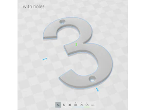 Number 3 3D Print Model