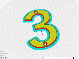 Number 3 Model do druku 3D