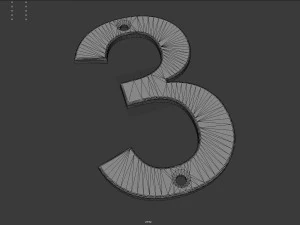 Number 3 3D Print Model
