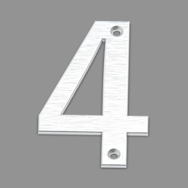Number 4 3D Baskı Modeli .c4d .max .obj .3ds .fbx .stl .blend 
