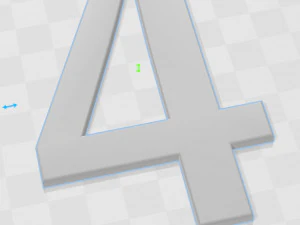 Number 4 3D Print Model