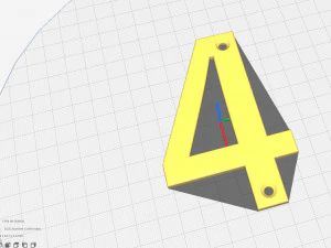 Number 4 3D Print Model