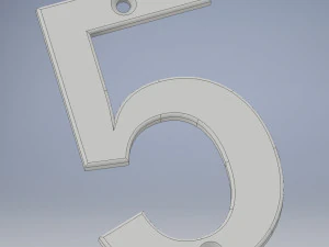 Number 5 3D Print Model