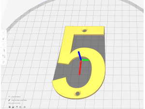 Number 5 3D Print Model