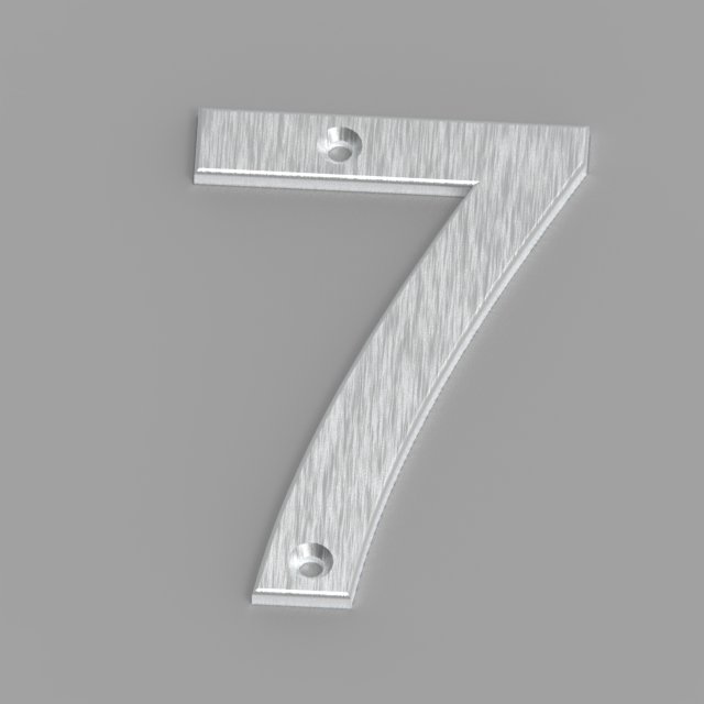 Number 7 Modèles 3D en vedette .c4d .max .obj .3ds .fbx .stl .blend 