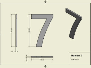 Number 7 Modèles 3D en vedette
