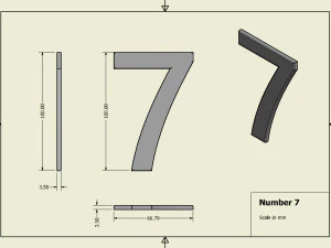 Number 7 3D Print Model