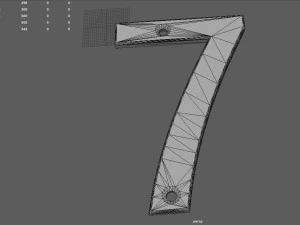 Number 7 3D Print Model